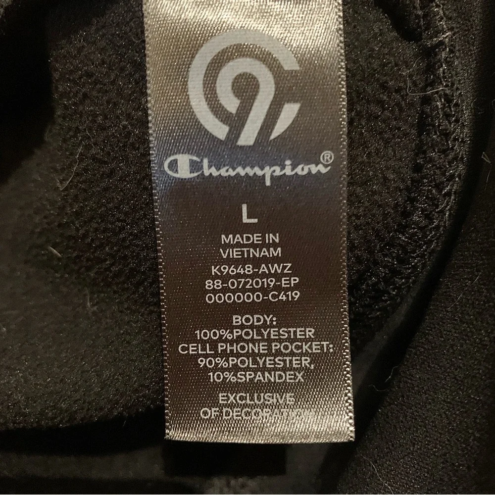 Champion men’s black zip up hoodie - Picture 7 of 10